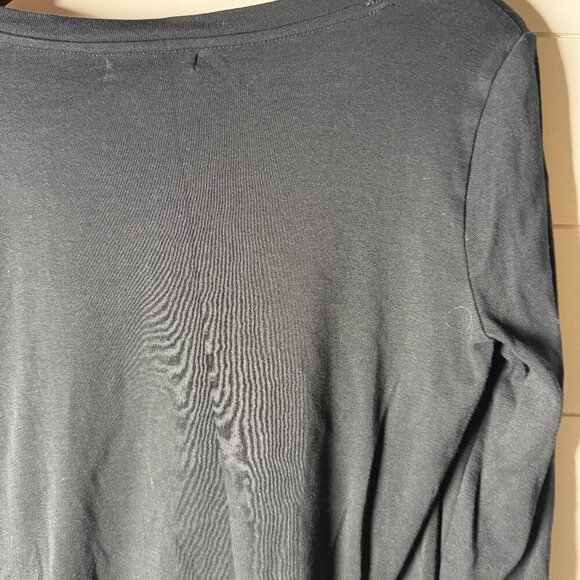 Lauren Ralph Lauren Black 100% Cotton Long Sleeve Shirt Sz XL - Picture 4 of 6